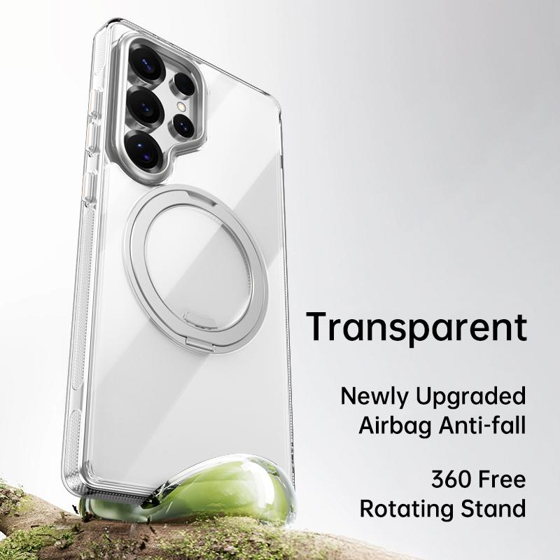 360°Rotating Stand Magnetic Phone Case For Samsung Galaxy S25Ultra S25Plus S25 Luxury Metal Bracket Shockproof Protective Cover