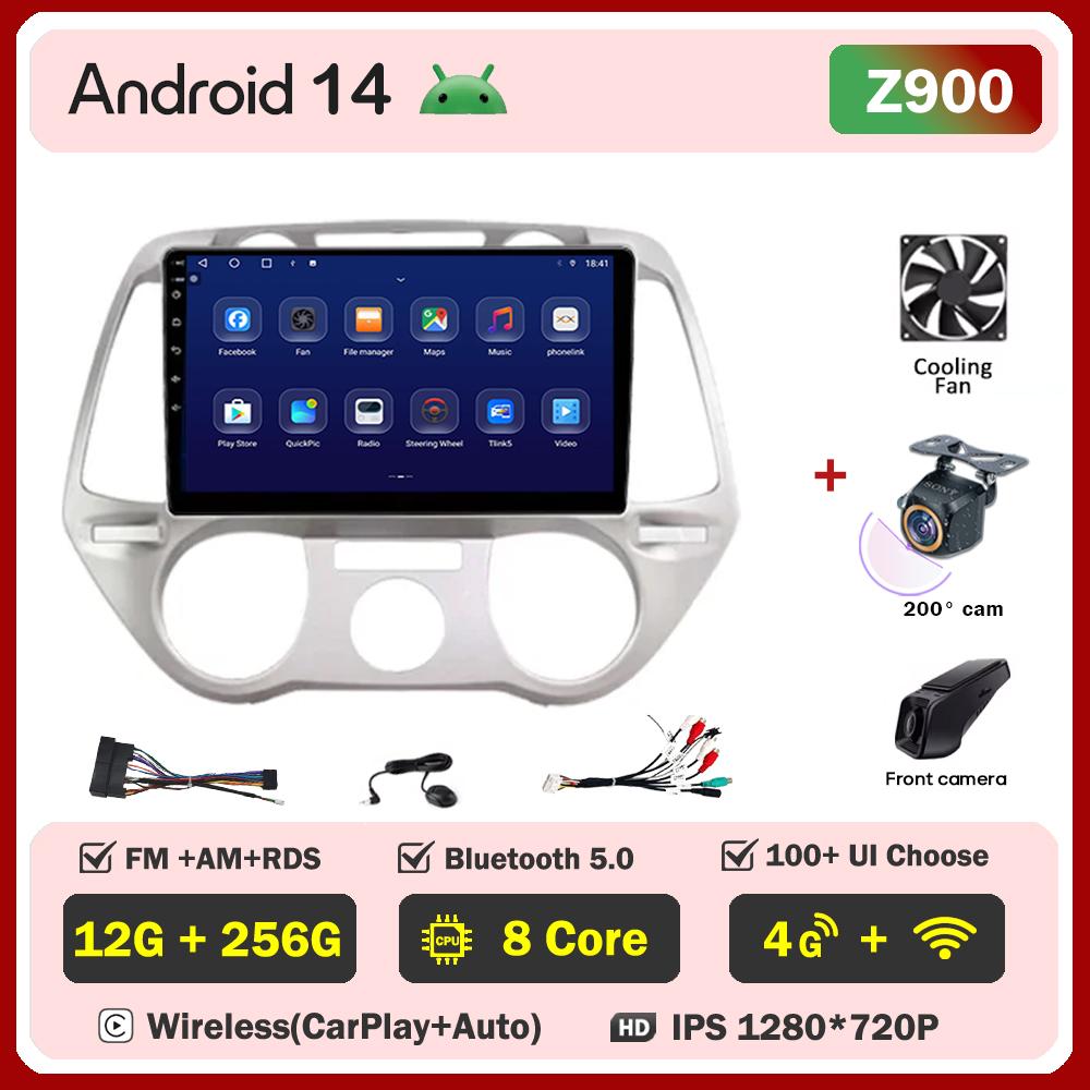 For Hyundai I20 I20 2008 - 2012 Car Radio Player Car Carplay Screen Autoradio Mirror Link Car Intelligent Systems Touch Screen