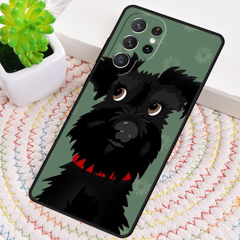 Miniature Schnauzer dog art Silicone Phone Case For Samsung Galaxy note 10 pro S26 S25 S24 S23 S22 S21 Plus S25Ultra Capa Cover
