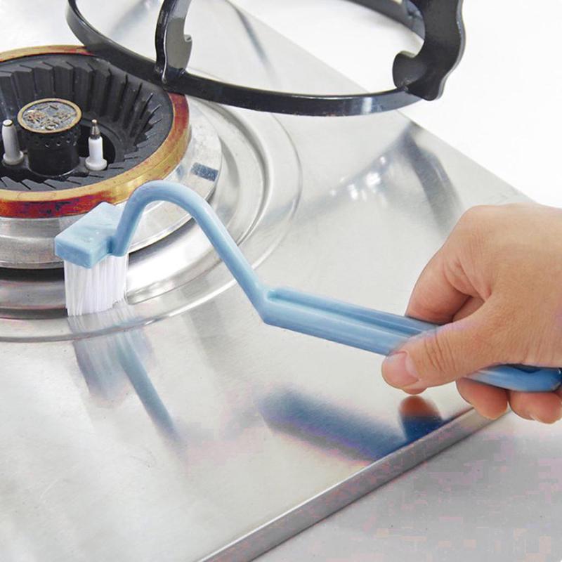 Portable S Shape Long Handle Toilet Corner Cleaning Plastic Brush