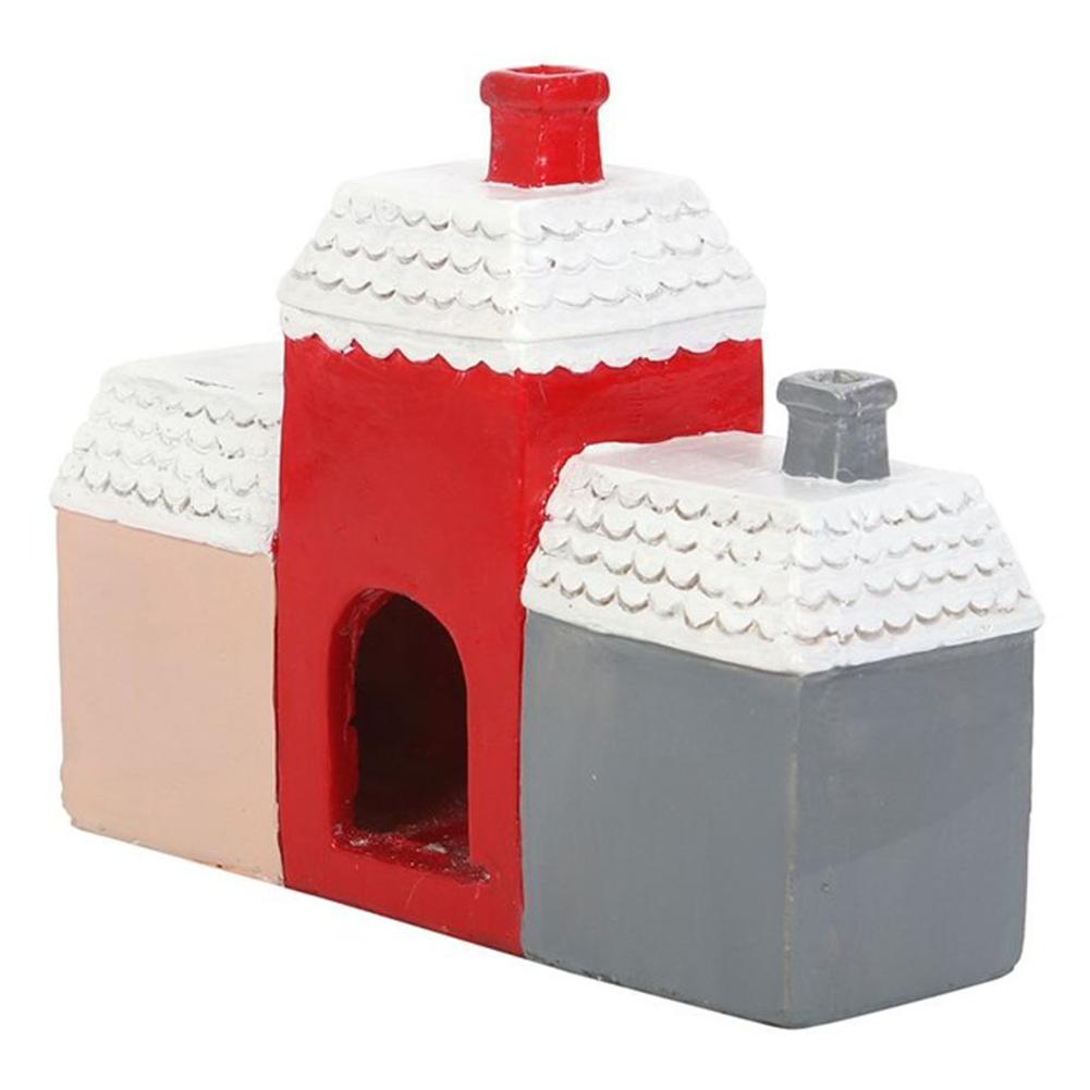 Vánoční motiv kadidelnice kadidelnice kadidelnice kadidelnice Village House figurka Stolní pryskyřice Ornament Jedinečné dárky pro ženy Muži