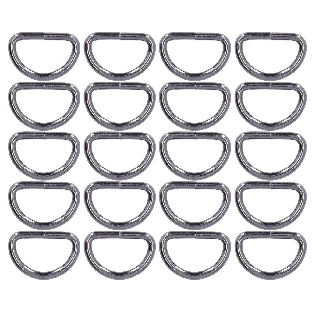 20Pcs D Rings 4x38x23mm Strong Structure Widely Used Elegant Appearance DIY Crafts for Bags Wallets