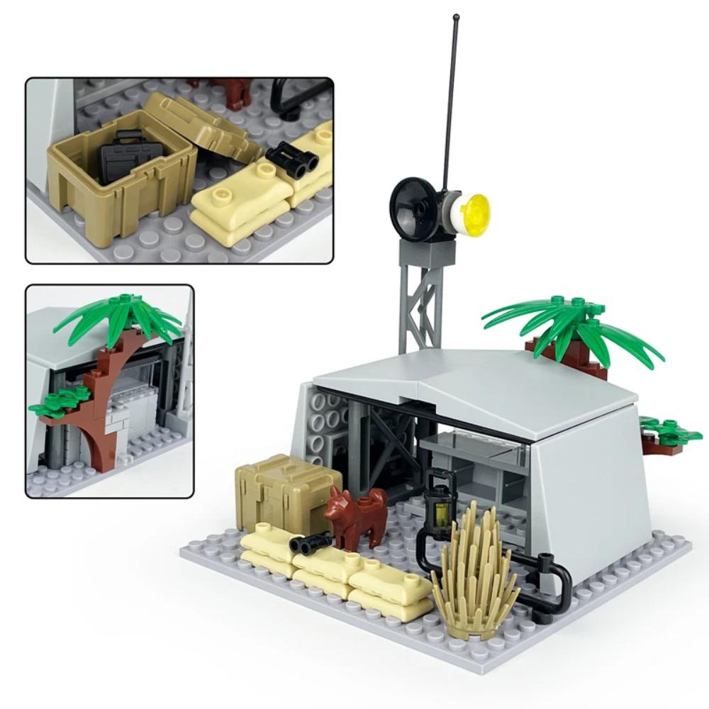 Militairen Scène Verdediging Uitkijktorens Commandoposten Bases Seintorens Politie Gaas Stands Bouwstenen Modelsets Stenen