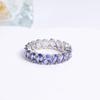 925 Sterling Silver Light Luxury Natural Tanzanite Gemstone Ring for Women Fine Jewelry Celebration & Party Engagement Gift