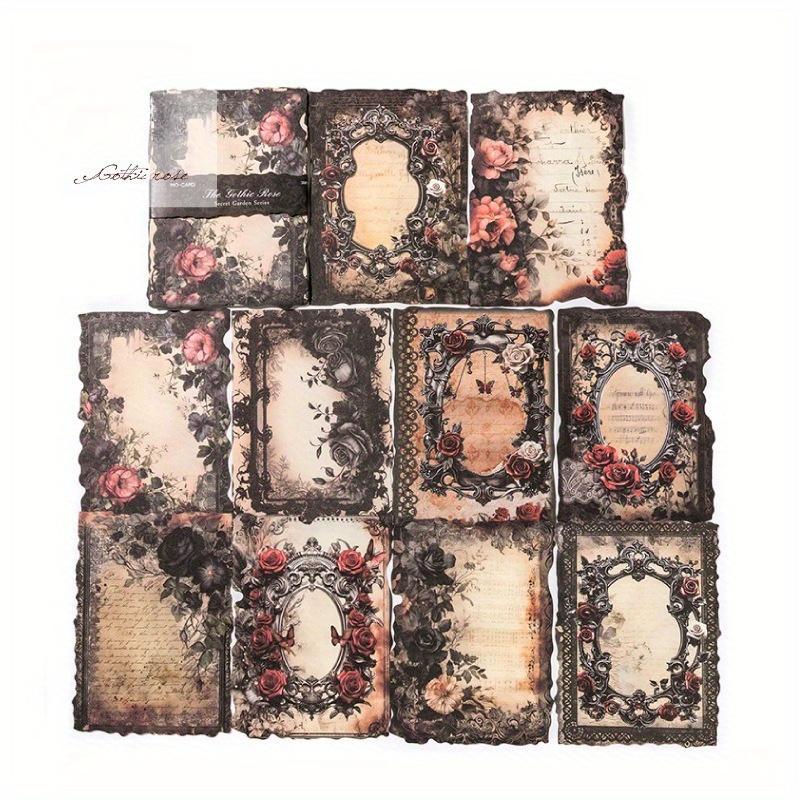 1ks materiál papír tajná zahrada série retro květinový motiv zápisník bolest taška pozadí DIY dekorace základní papír