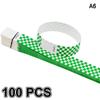 50/100Pcs Mosaic Pattern Colorful Paper Wristbands Waterproof Disposable Bracelets For Parties, Concerts, Festivals
