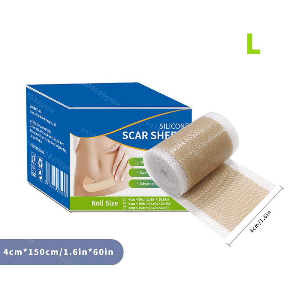 

4X200CM Silicone Scar Patch Skin Repair Sheets Removal Self-Adhesive Stretch Mark Tape Therapy Patch Burn Acne Scar Skin Care