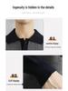 Men's 2025 Color-Block Knit Sweater Coat: Trendy Autumn/Winter Loose, Lazy Style with Half-Button and Turn-Down Collar