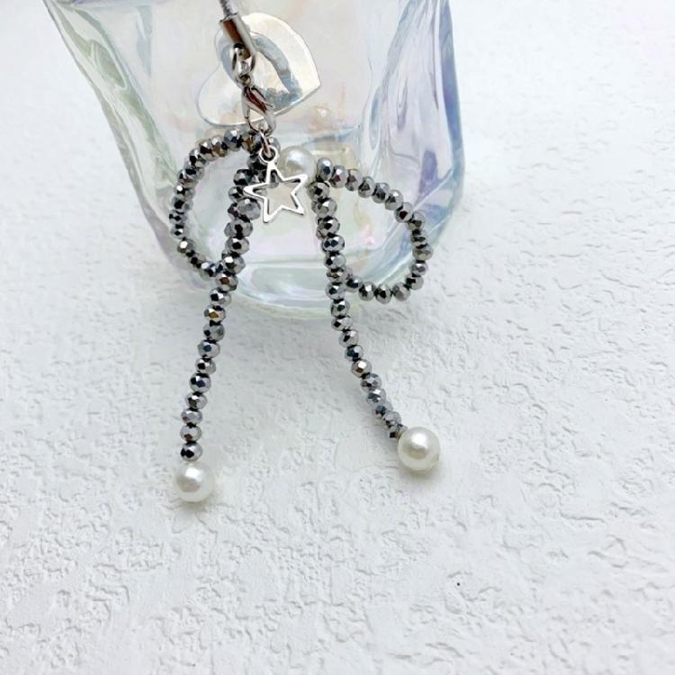 Crystal Beaded Butterfly Phone Lanyard Bowknot Star Charm Keychain Colorful Detachable Phone Chain Bag Purse Accessory