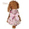 K&J Spring Summer Flower Print Cotton Cute Pet Dress Cat Dog Costume Outfit Clothes