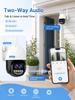 AIOOK Dual lens HD 10MP outdoor camera 5X ZOOM WIFI camera mobile tracking full-color night vision two-way intercom ICSEE APP