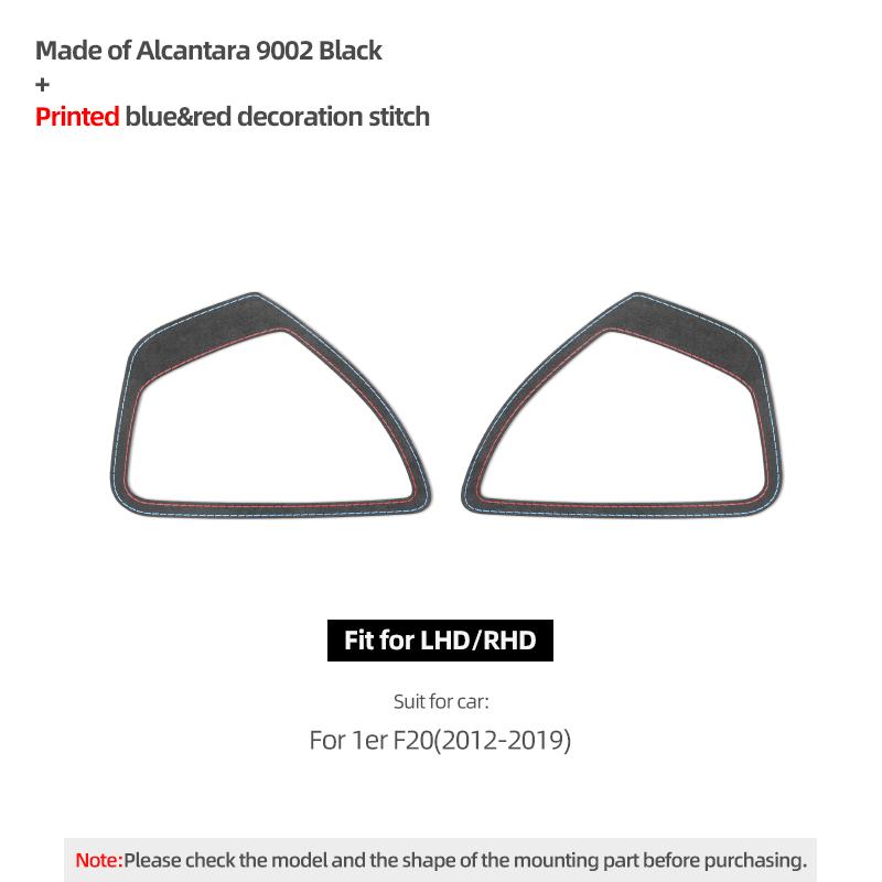 For BMW F20 2012- Made of Alcantara Car Interior Door Horn Ring Speaker Panel Trim Performance Sticker Tuning Accessories