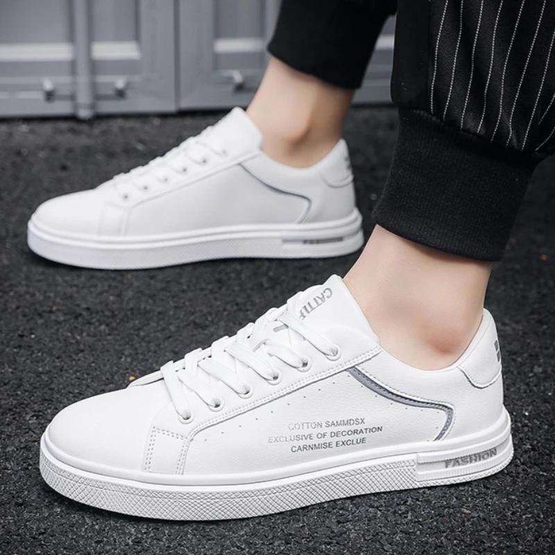 Herren Flats Neu Atmungsaktiv Schnürschuhe Herren Leder Freizeitschuhe Heißer Verkauf Rutschfest Abriebfest Bequeme Herren Sportschuhe