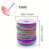 Colorful woven rope multi-core rainbow jewelry line beaded rope