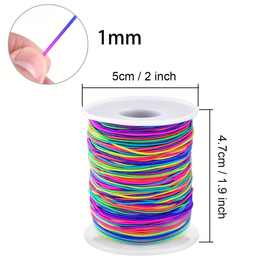 Colorful woven rope multi-core rainbow jewelry line beaded rope