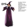 Halloween Flying Witch Decoration Outdoor Hanging Witch Statue with Light Large Screaming Witch Prop for Garden Yard Lawn Decor