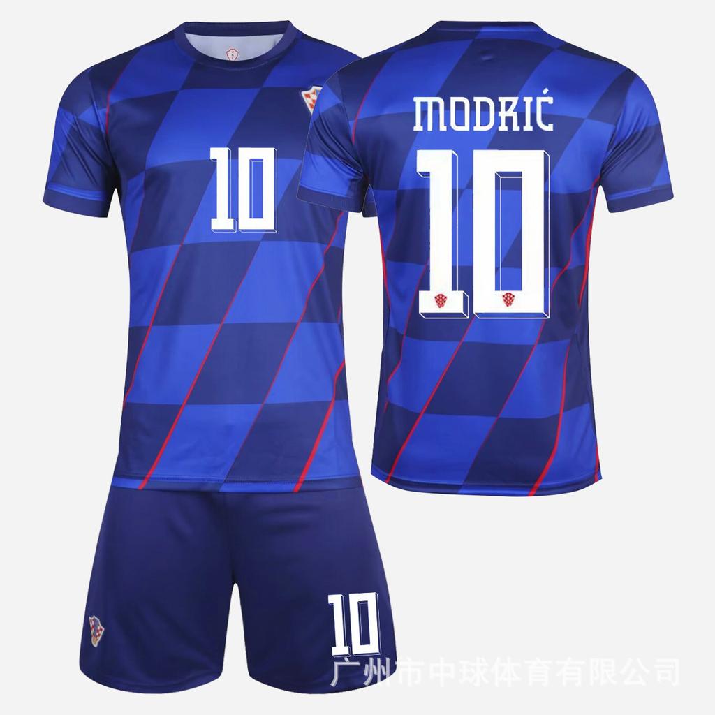 2425 Croatia Home and Away Jersey Cross-border Children's Football Jersey Set No. 10 Modric Adult Short Sleeve