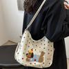 Schoolbag1011 new Korean version of casual and beautiful double shoulder armpit bag fashionable, simple and simple niche design tote bag