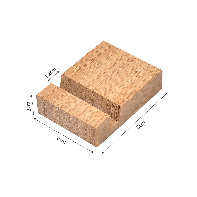 Bamboo Phone & Tablet Holder with Amplifier - Customizable Logo