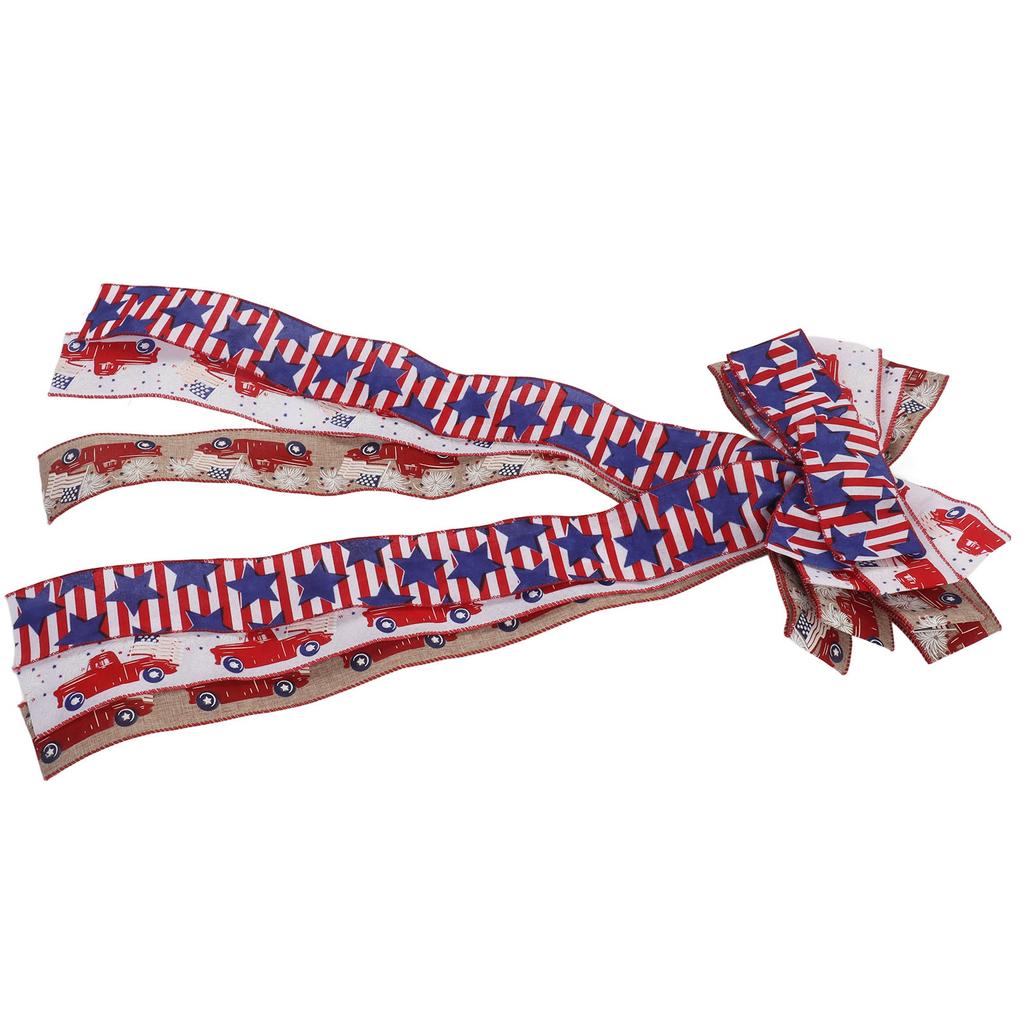 Independence Day Bowknot 11.8x27.6in Vibrant Colors Fadeless Durable Widely Used Patriotic Bowknot for 4th of July