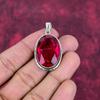 Garnet 925 Solid Sterling Silver Pendant, Handmade Gemstone Pendant Jewelry, Gifts For Wife Brand New Pendant