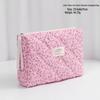 High-Capacity Quilted Floral Cosmetic Handbag