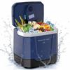 35QT Electric Cooler, Portable Car Refrigerator & Plug-In Cooler with 12V DC & AC Power, Travel Cooler for Camping, Road Trips, Truck Travel & Home