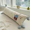 2026 All-Cotton Double Layer Embroidered Bolster Pillow - Washable Long Pillow for Kids