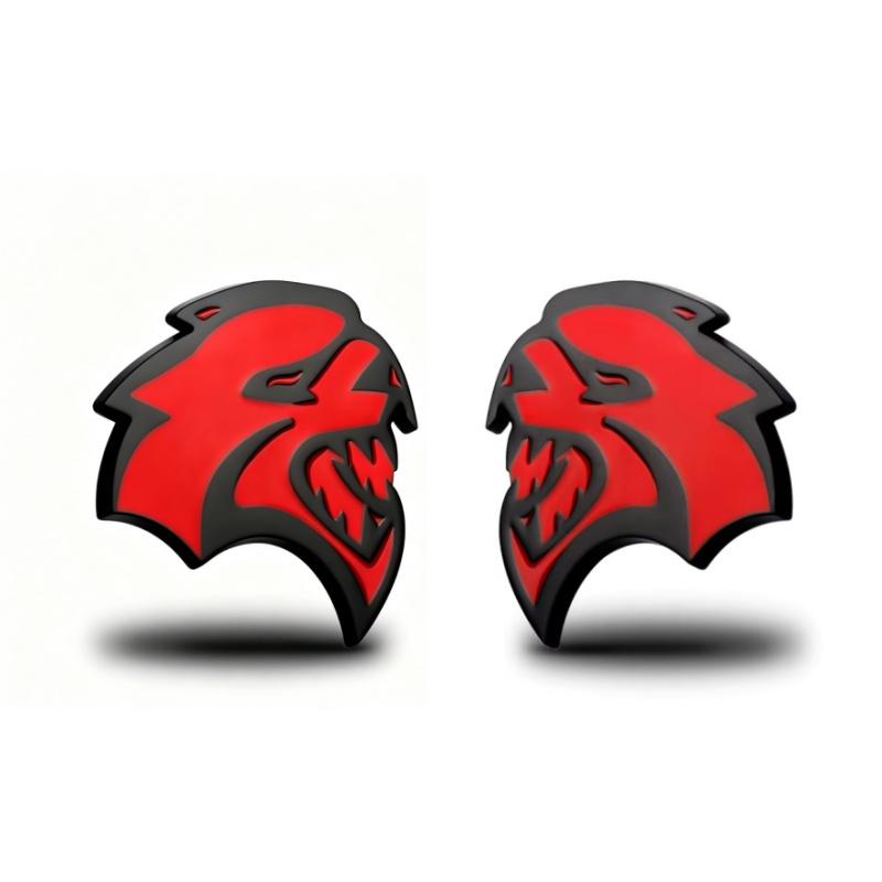 2Pcs 3D Metal Car Styling Body Door Trunk Emblem Badge Sticker Accessories