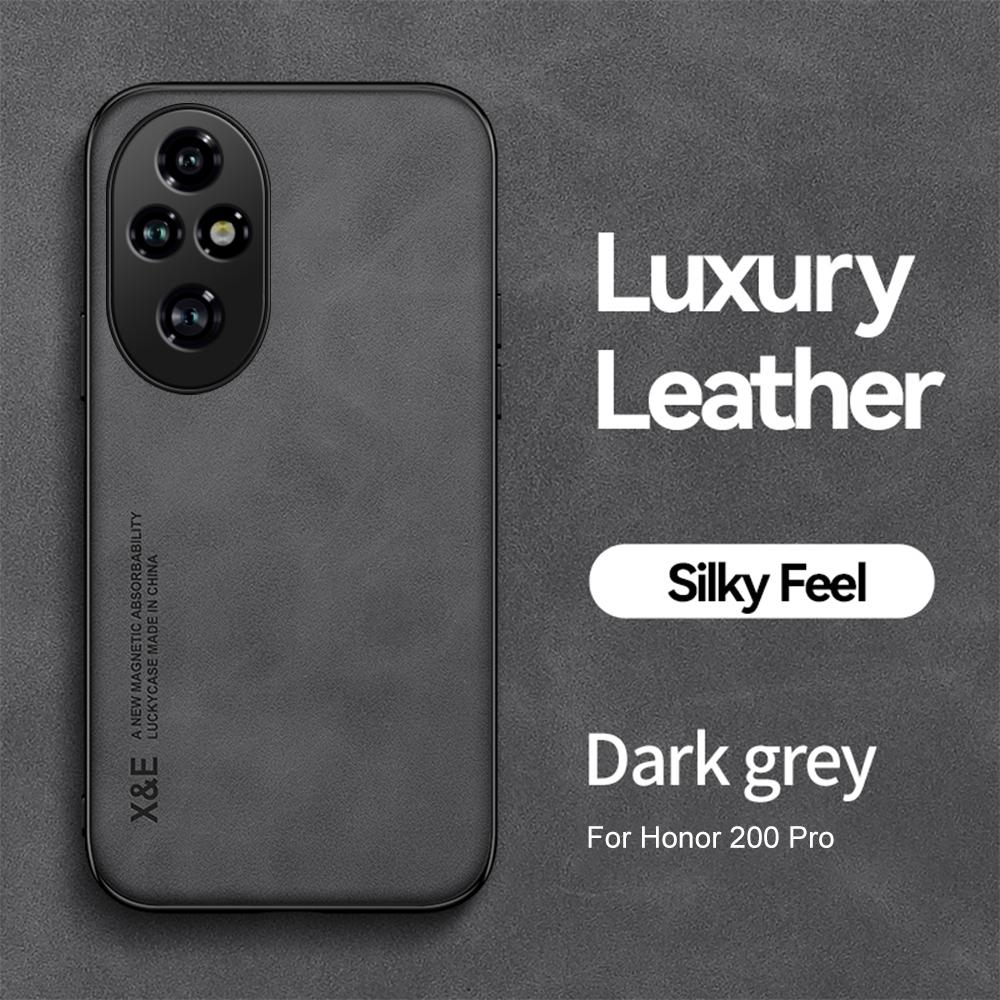 

Magnetic Leather Case For Honor200 Honor 200 Pro 200Pro 5G Shockproof Soft Back Cover Honar Honer 200 Pro 200Pro 5G For Honor 200 Pro 5G