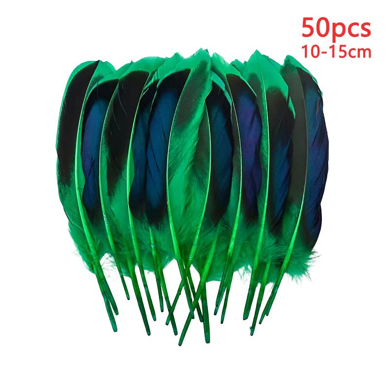 10-15Cm Goose Feathers Trim 50Pcs Long Decoration Plumas Big Small Black Mix Colored White Bulk For Crafts Hat Carnival Salon
