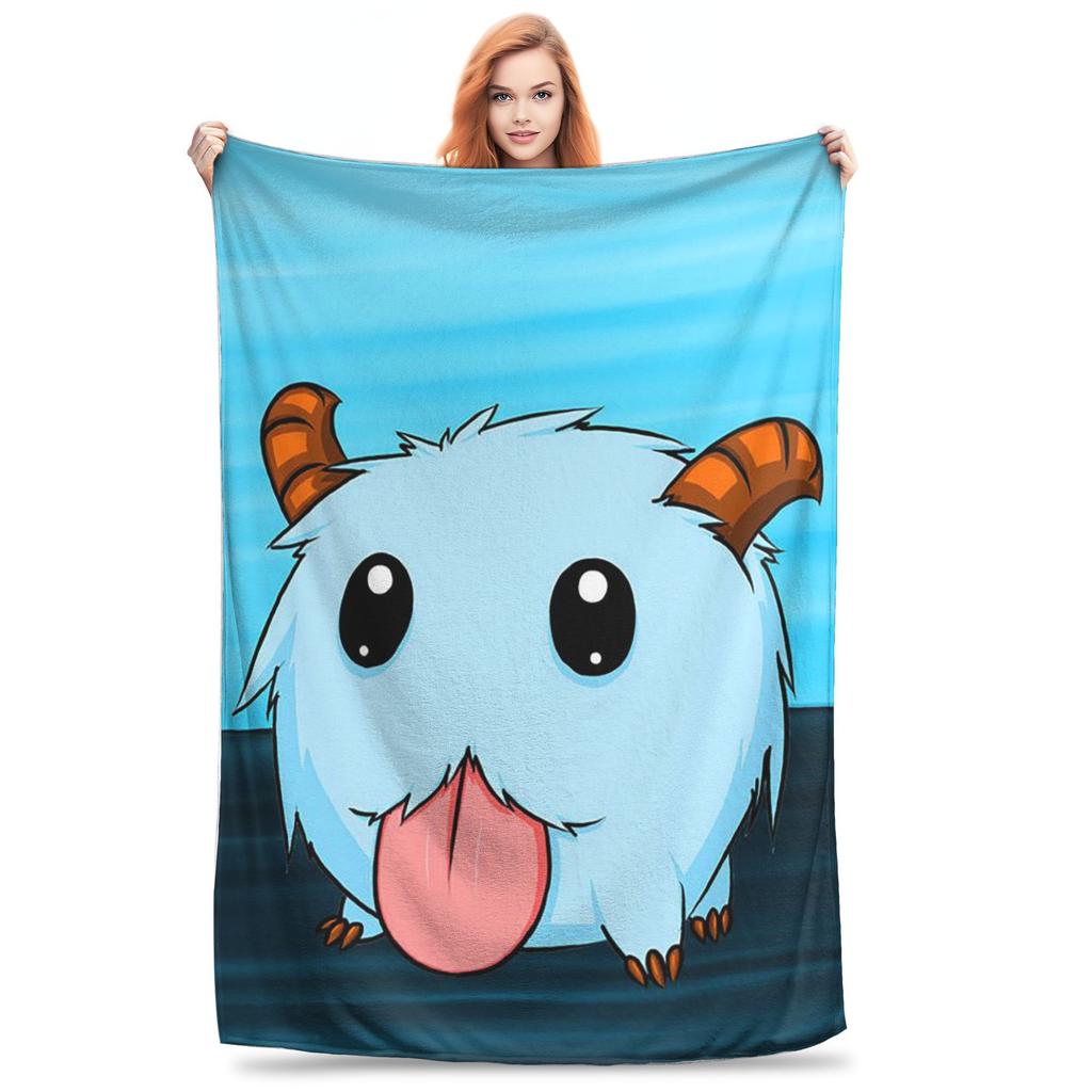 Flannel Throw Blanket Poros League Battle Game Legends Warm Plush Blankets Soft Bedspread for Bed Living Room Home Picnic Sofa