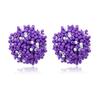 European & American Fashion Half-Circle Stud Earrings with Rice Beads
