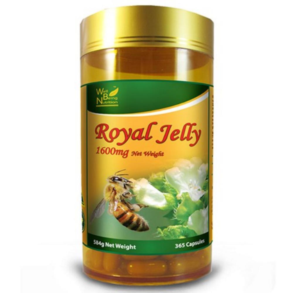 WELL BEING NUTRITION Royal Jelly 1600mg 365 Capsules 1 pcs Basic 365 Tablets