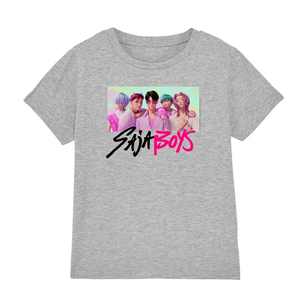 

K-Pop Demon Hunters - Saja Boys Photo Frame Kids T Shirt, Heather Grey 100