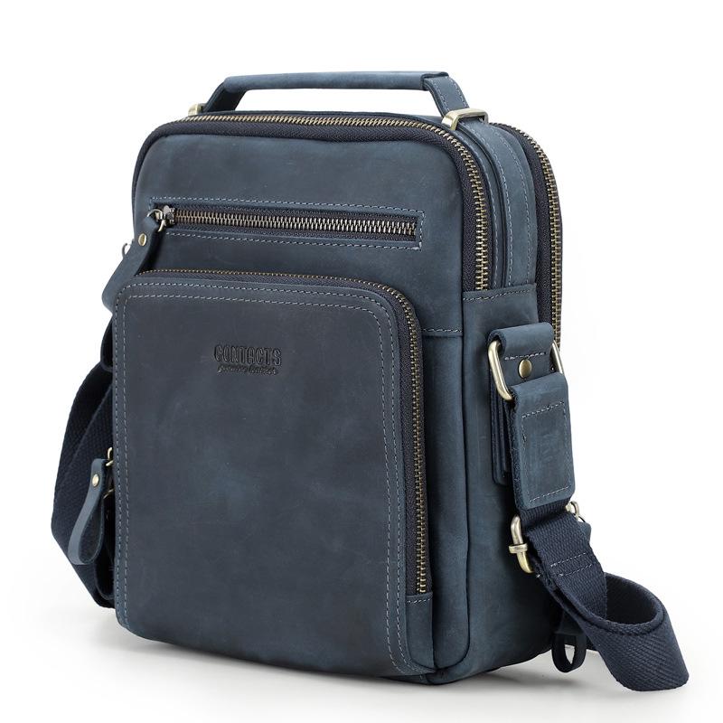 Men s Genuine Leather Crossbody and Handheld Bag - Stylish, Multi-Functional, Single Shoulder Design