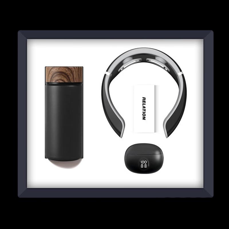 

Smart Gift Set: Thermos, Neck Massager & Bluetooth Earbuds