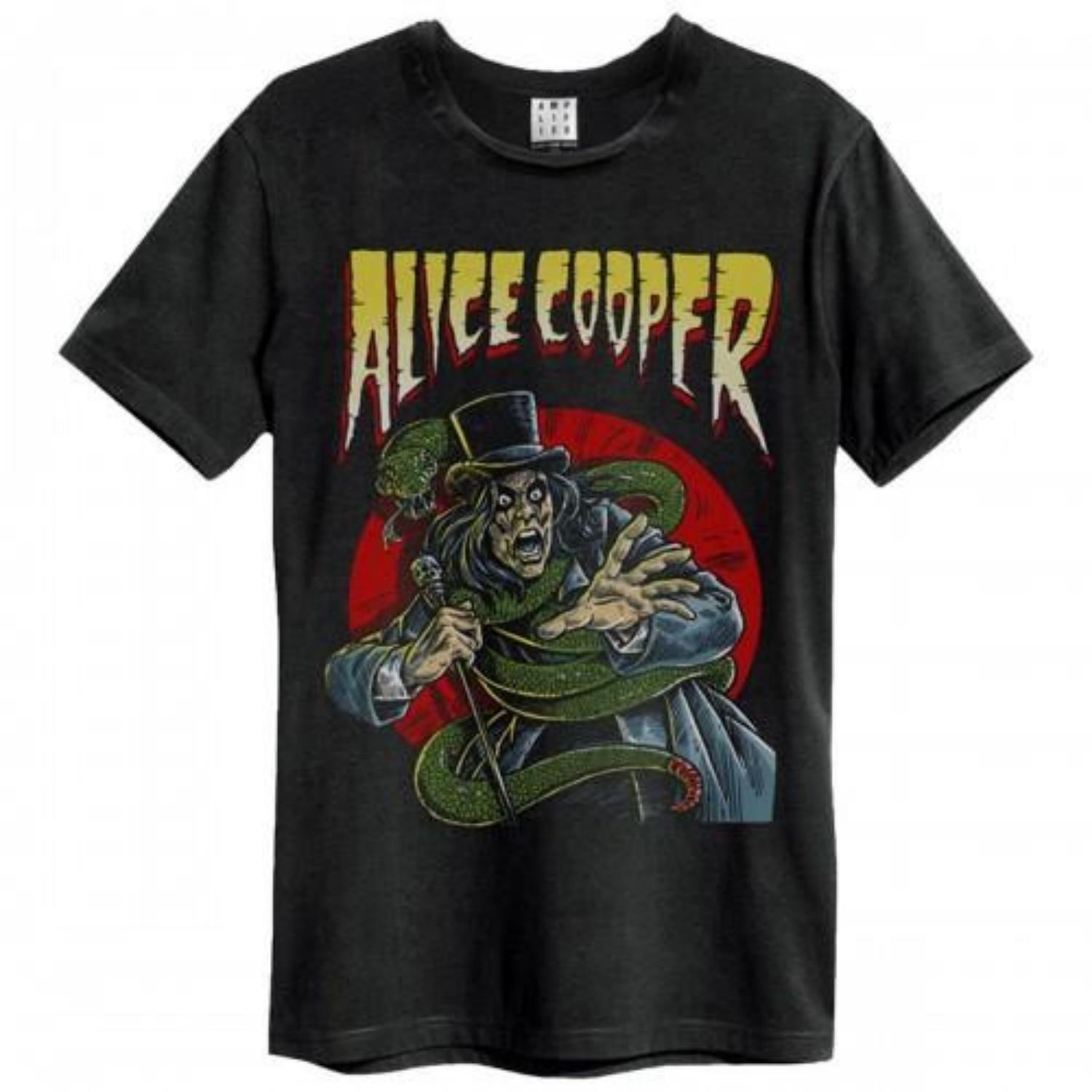 Amplified Unisex Adult With Snake Alice Cooper T-Shirt S