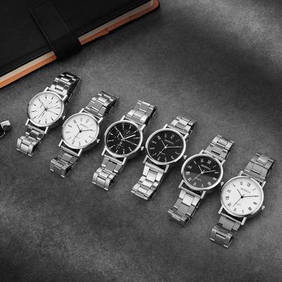 Men Quart Watch Round Dial Adjustable Strap No Delay Time-checking High Accuracy Exquisite Business Formal Wristwatch Timepiece