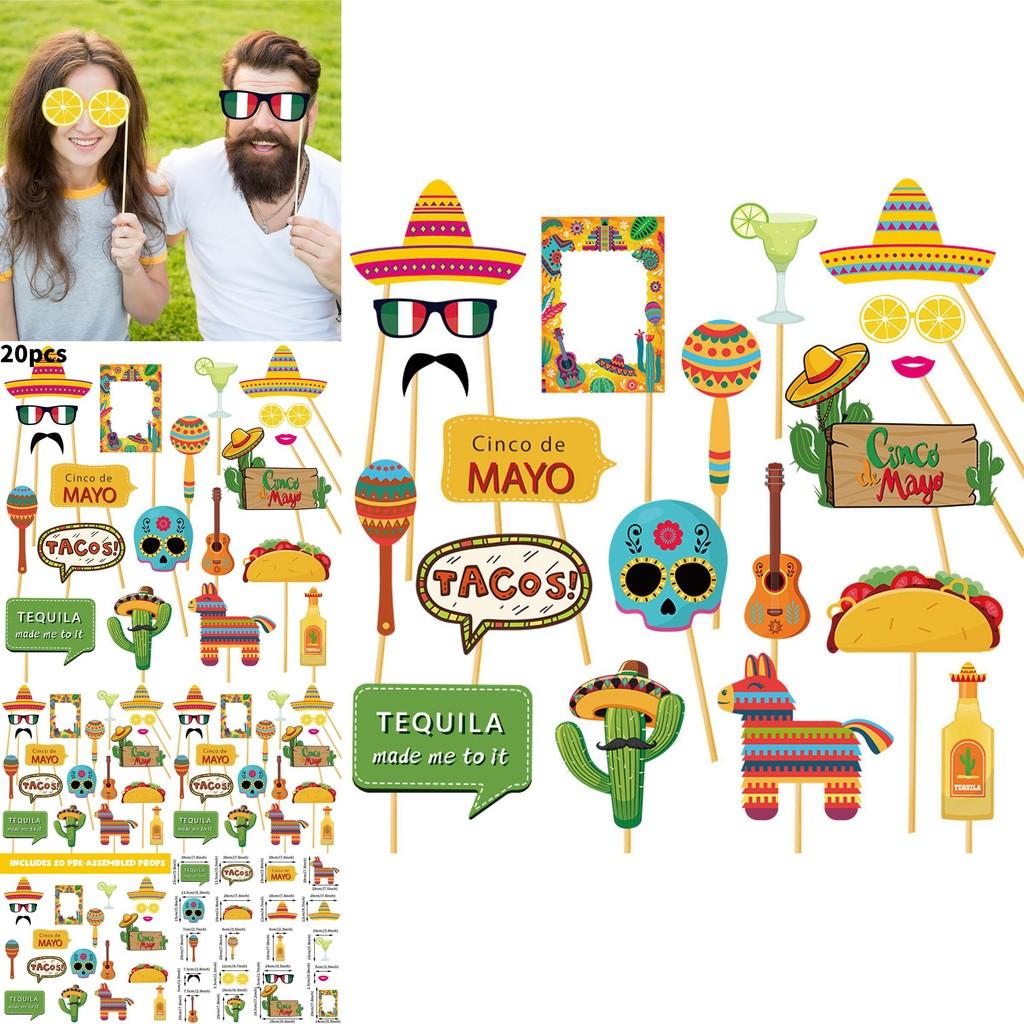 Mexican Carnival Photo Props Party Decorations With Paper Material For Festive Events