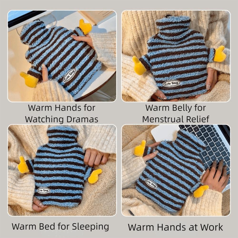 500/1000ml Hot Water Bag Cartoon Hand Warmer Water-filling Hot-water Bottle  Keep Hands Feet Warm
