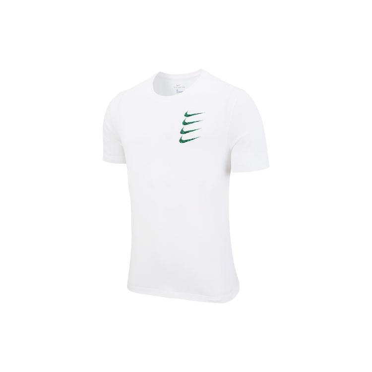 Nike Dri-fit Casual Sports Breathable Training Short Sleeve White Men s DD9231-100 S