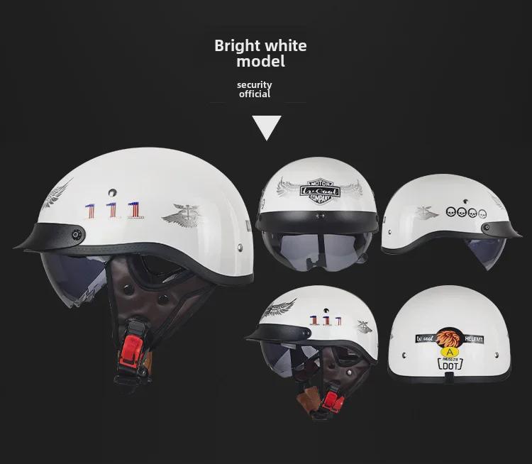DOT-Certified Retro 3C Motorcycle Half Helmet for Summer