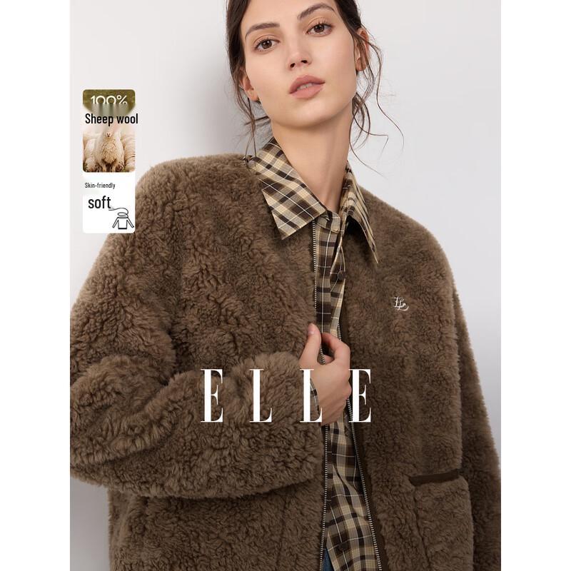 ELLE 100% Merino Wool Vintage Short Coat M
