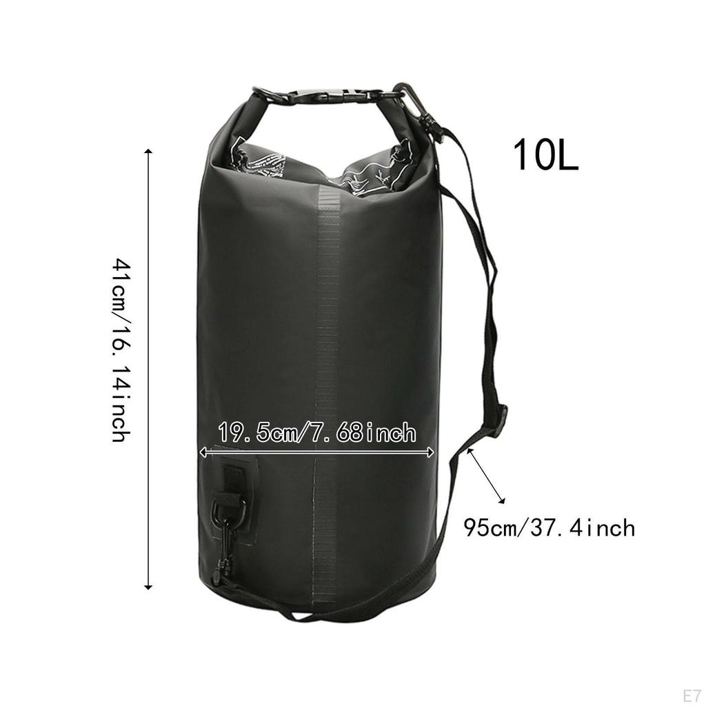 10L Waterproof Roll Bag, Portable Airtight for Skiing, Snowboarding, Surfing, Rafting, Beach
