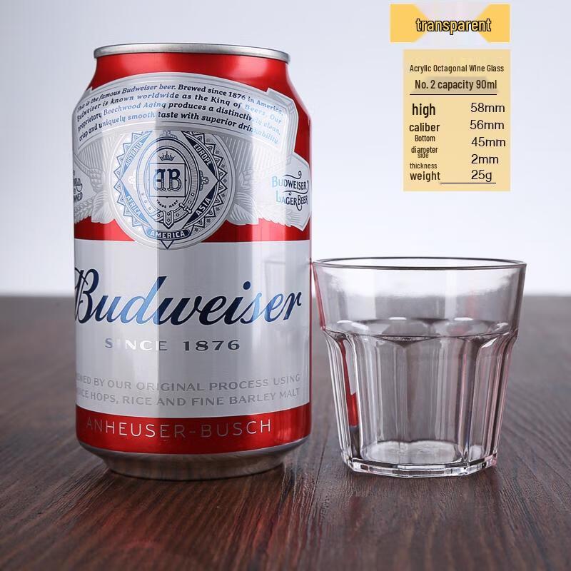 HANDUNYOU 90ml Octagonal Acrylic Drinking Glasses (Set of 10)