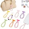 Skin-Textured Matte Beaded Keychain Pendant Dopamine Phone Charms New Car Keychain  Bag Accessories