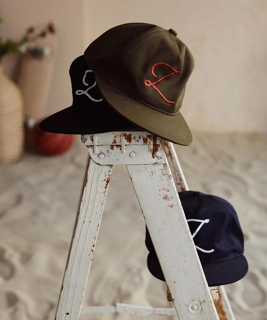 Jelolaunji [5 Panels] Vintage Logo Ball Cap Navy