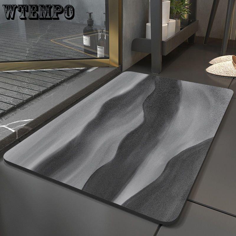 

Впитывающий коврик для ванной комнаты, Нескользящий ковер, подушка из диатомовой слизи, коврик для туалета, дверной проем, коврик
