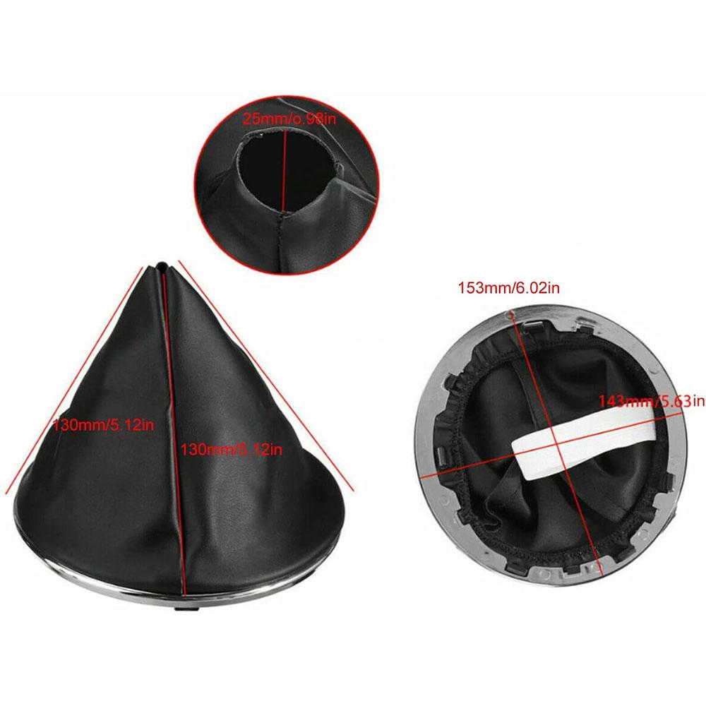 

New Gear Stick Cover Gaiter With Chrome Ring 55344016 For FIAT 500 500C 2007-2015